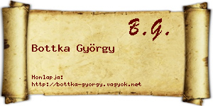 Bottka György névjegykártya
